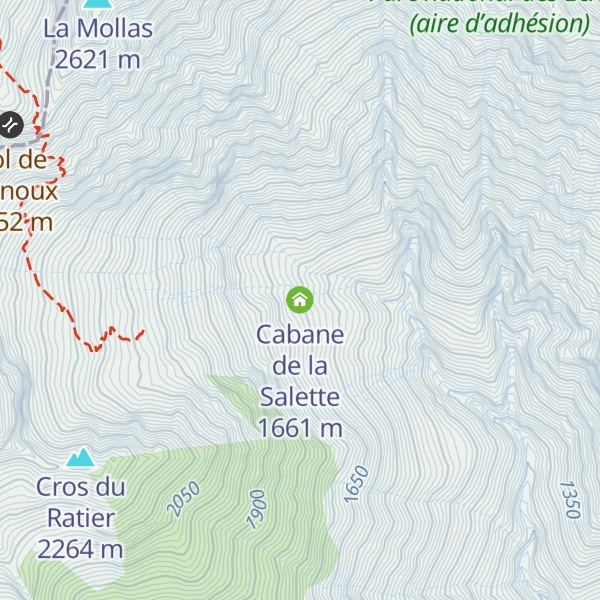 Map of Cabane de la Salette