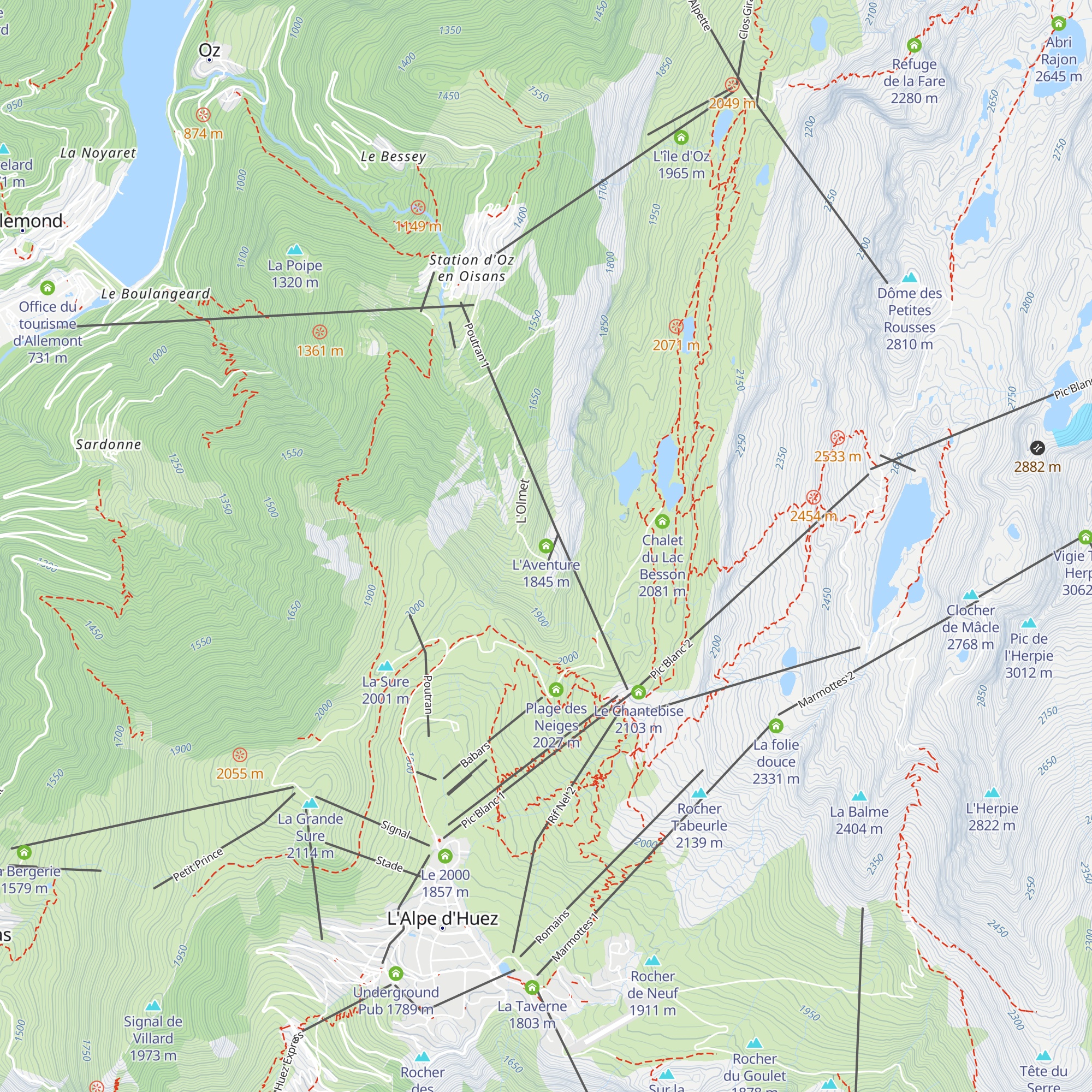 Le Perce Neige map
