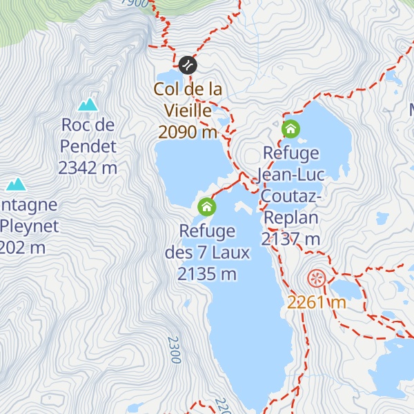 Map of Refuge des 7 Laux