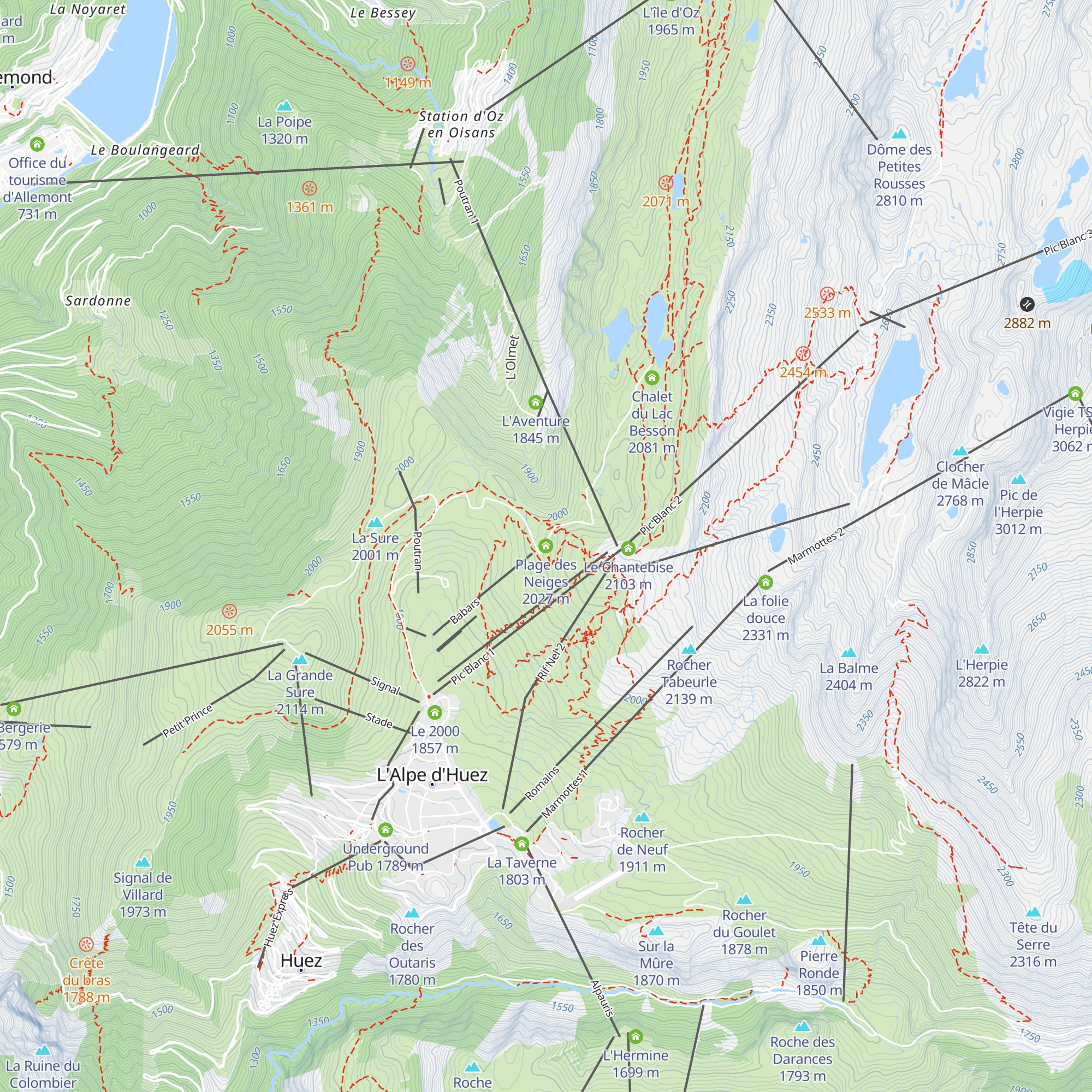 Plage des Neiges map