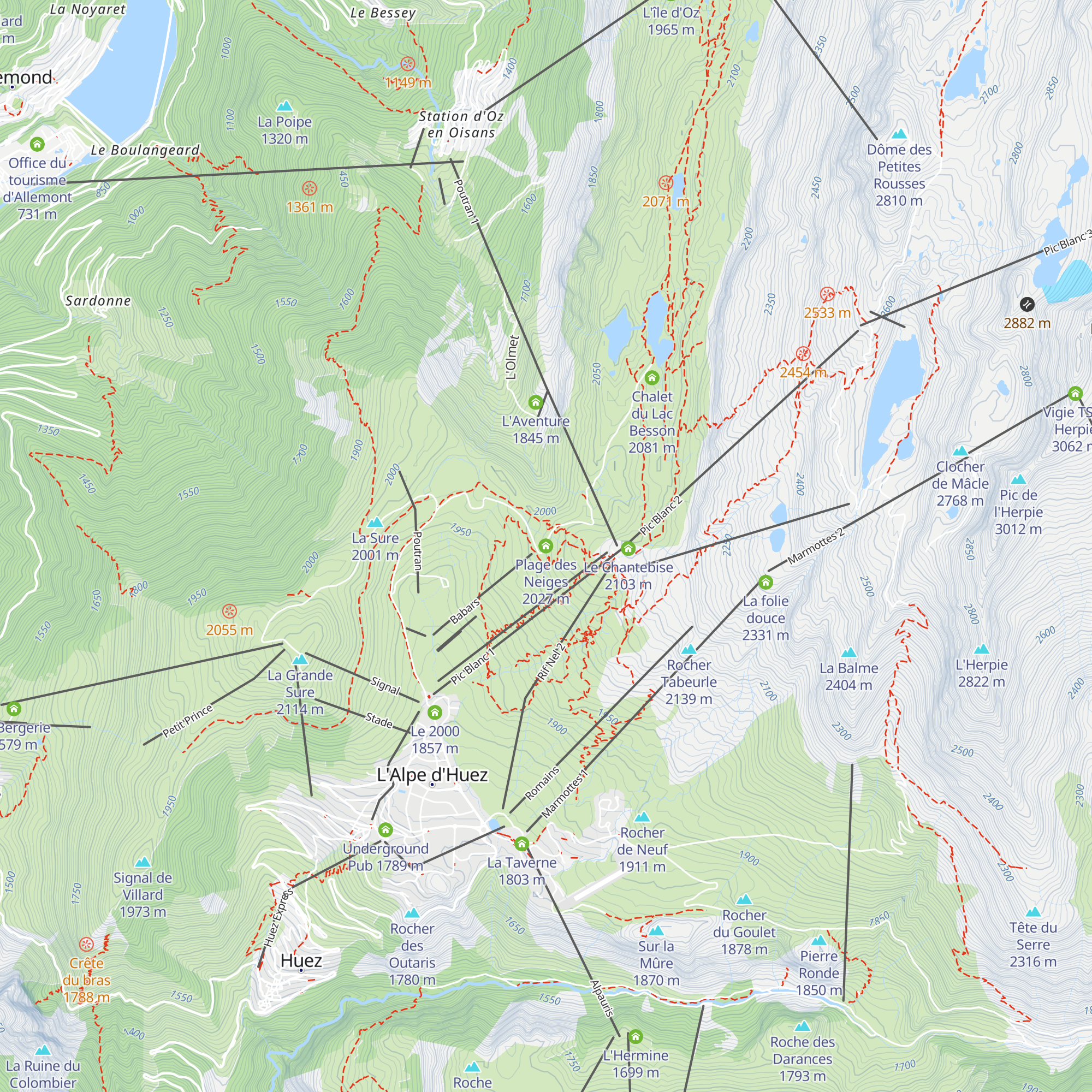 Plage des Neiges map