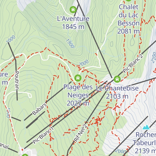 Map of Plage des Neiges