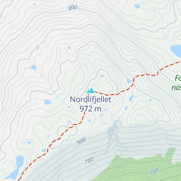 Map of Nordlifjellet