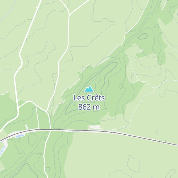 Map of Les Crêts