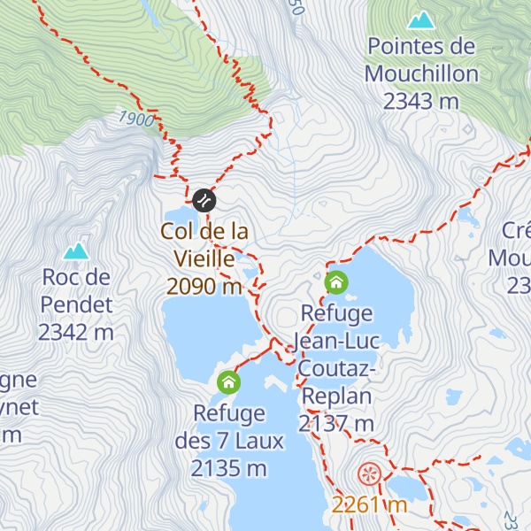 Map of Cabane du Lac Carré