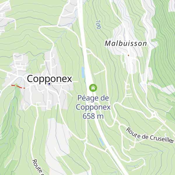 Map of Péage de Copponex