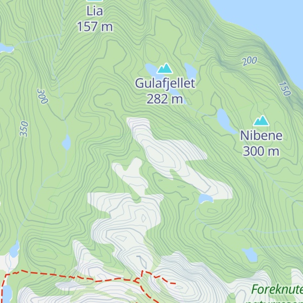 Map of Løypedalsfjellet