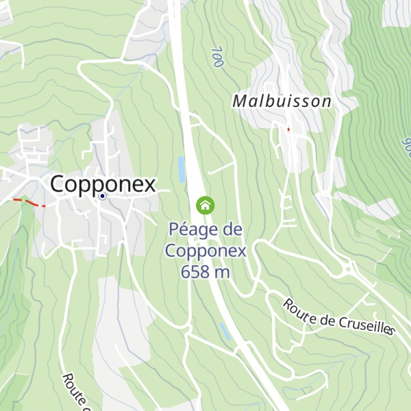 Map of Péage de Copponex