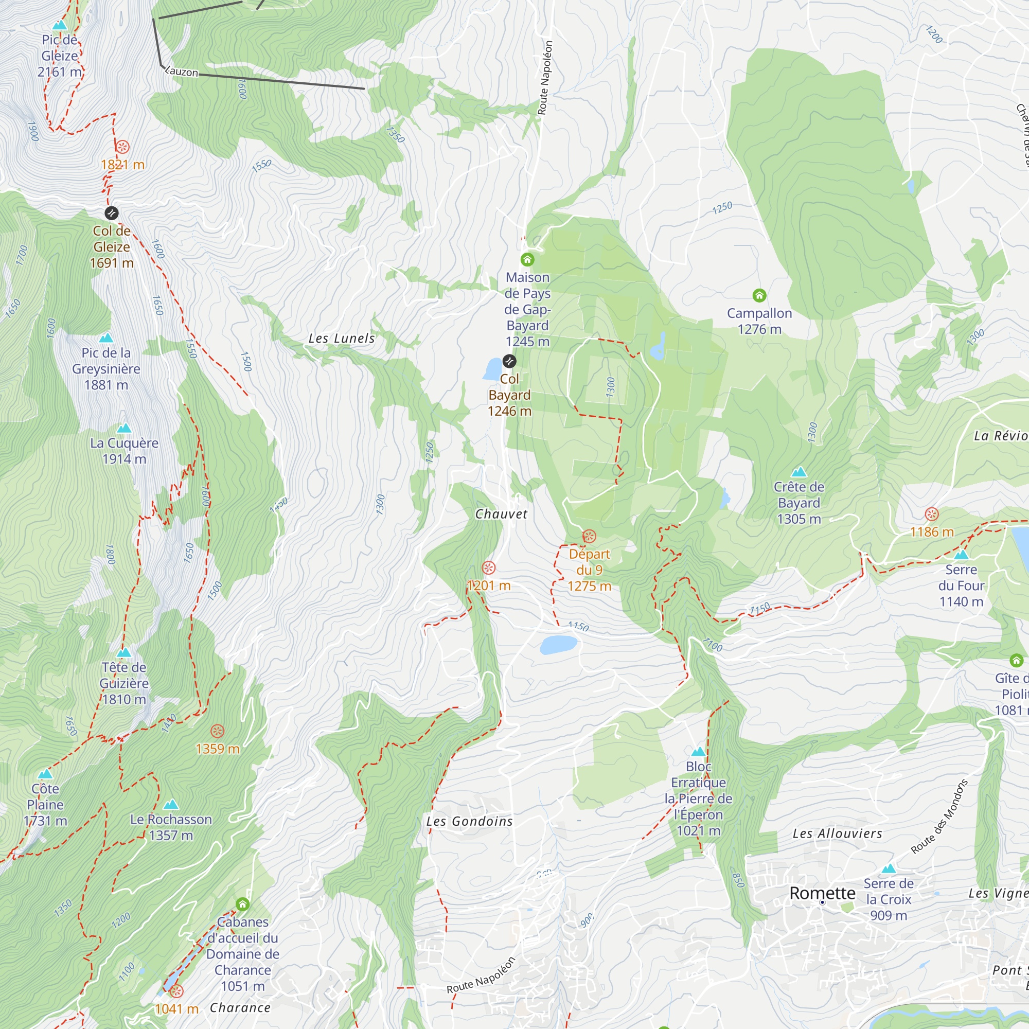 Gîte de Chauvet map