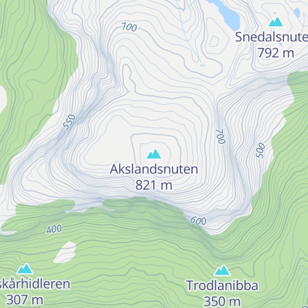 Map of Akslandsnuten