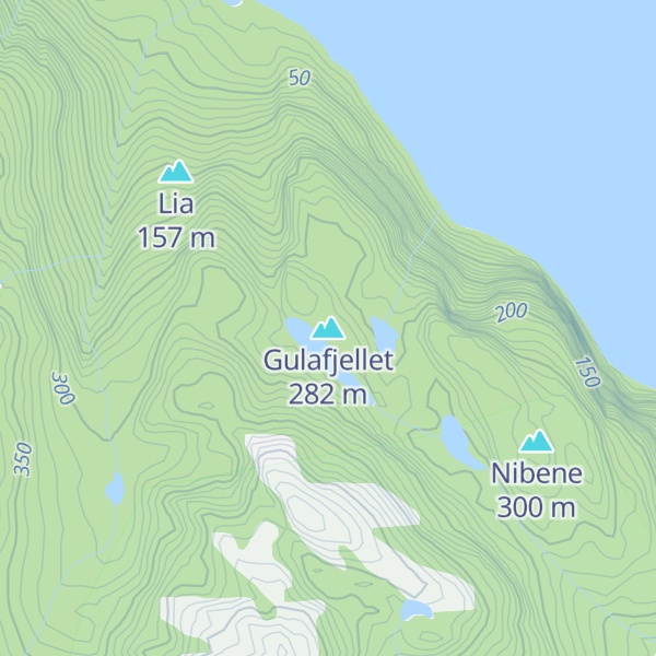 Map of Gulafjellet
