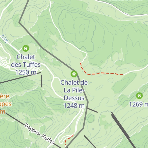 Map of Chalet de La Pile-Dessus