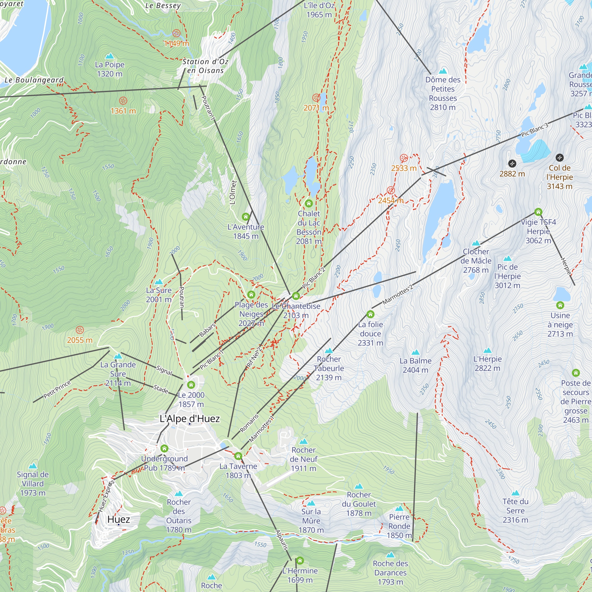 Le Chantebise map
