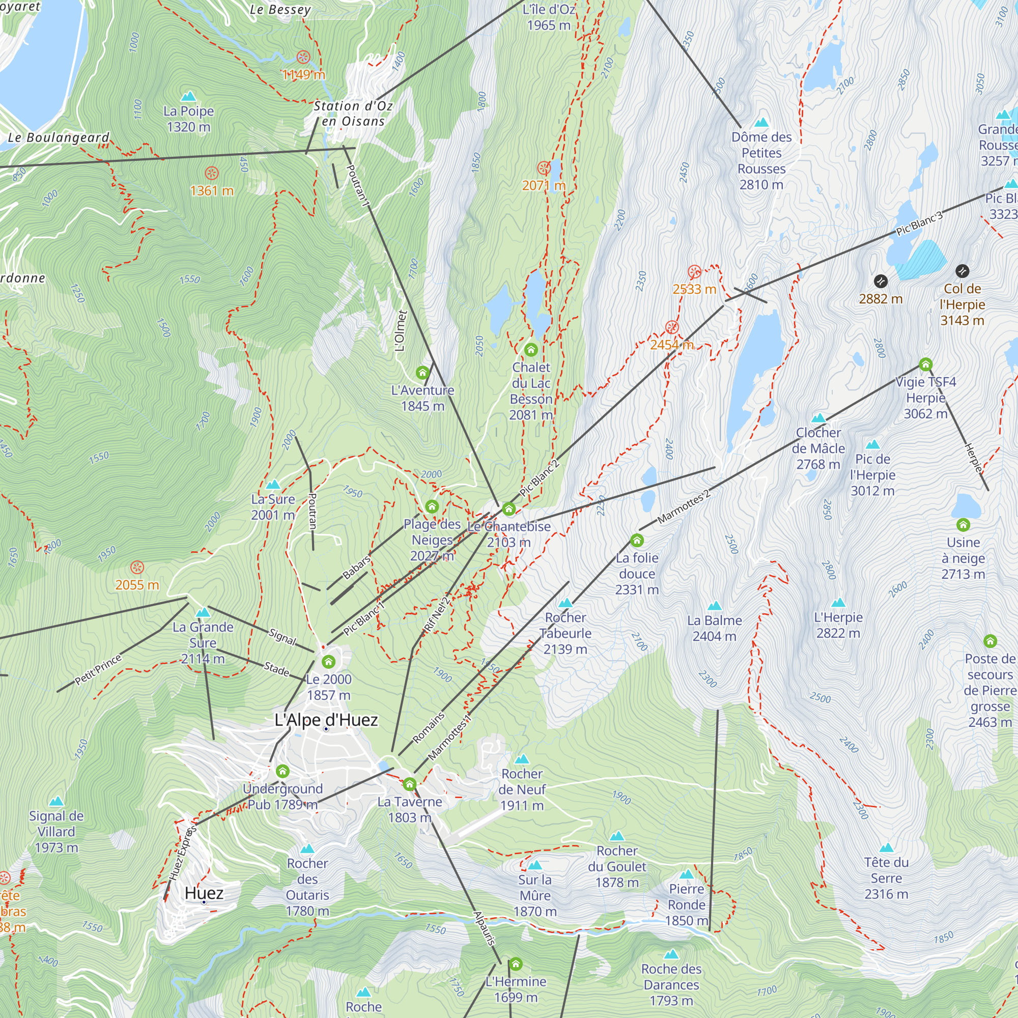 Le Chantebise map