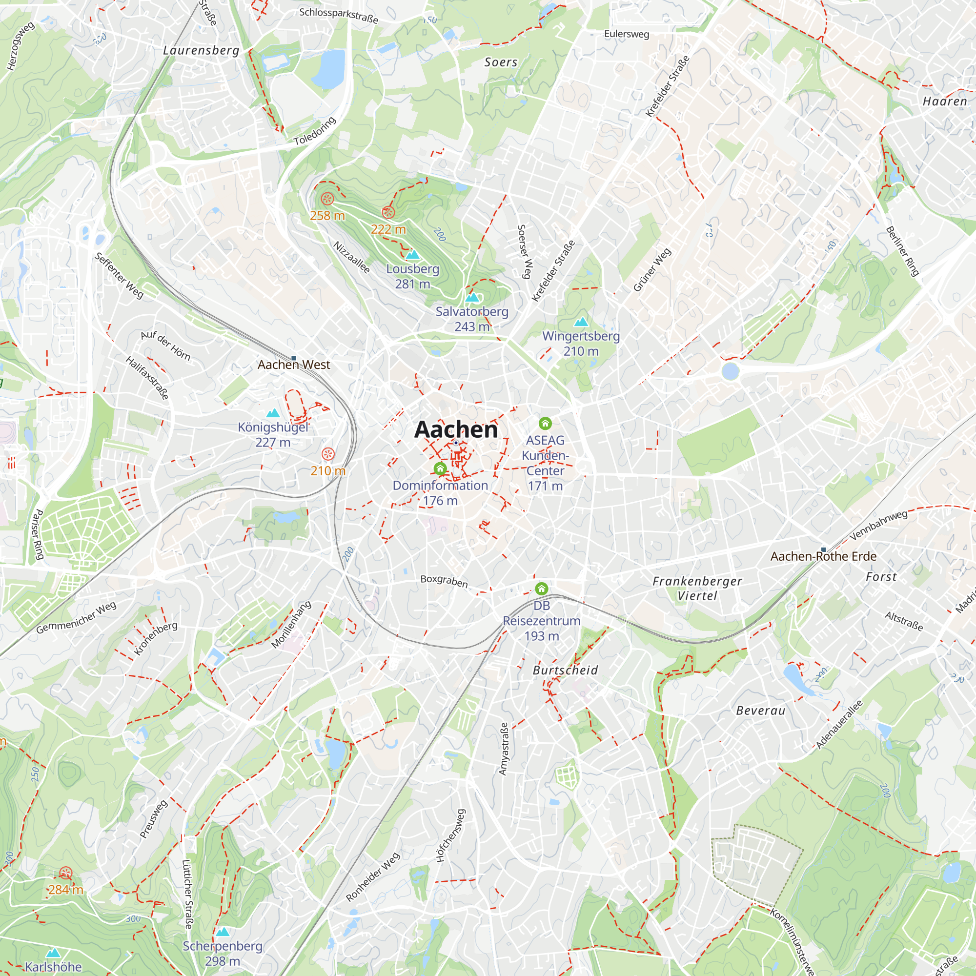 Tourist Info Elisenbrunnen map