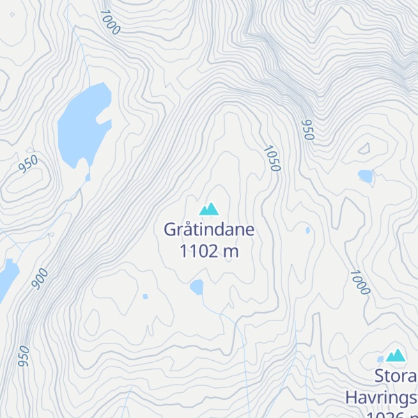 Map of Gråtindane