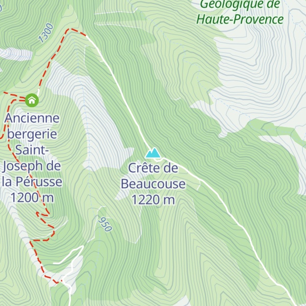 Map of Crête de Beaucouse