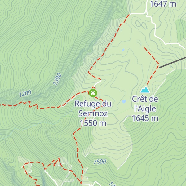 Map of Refuge du Semnoz