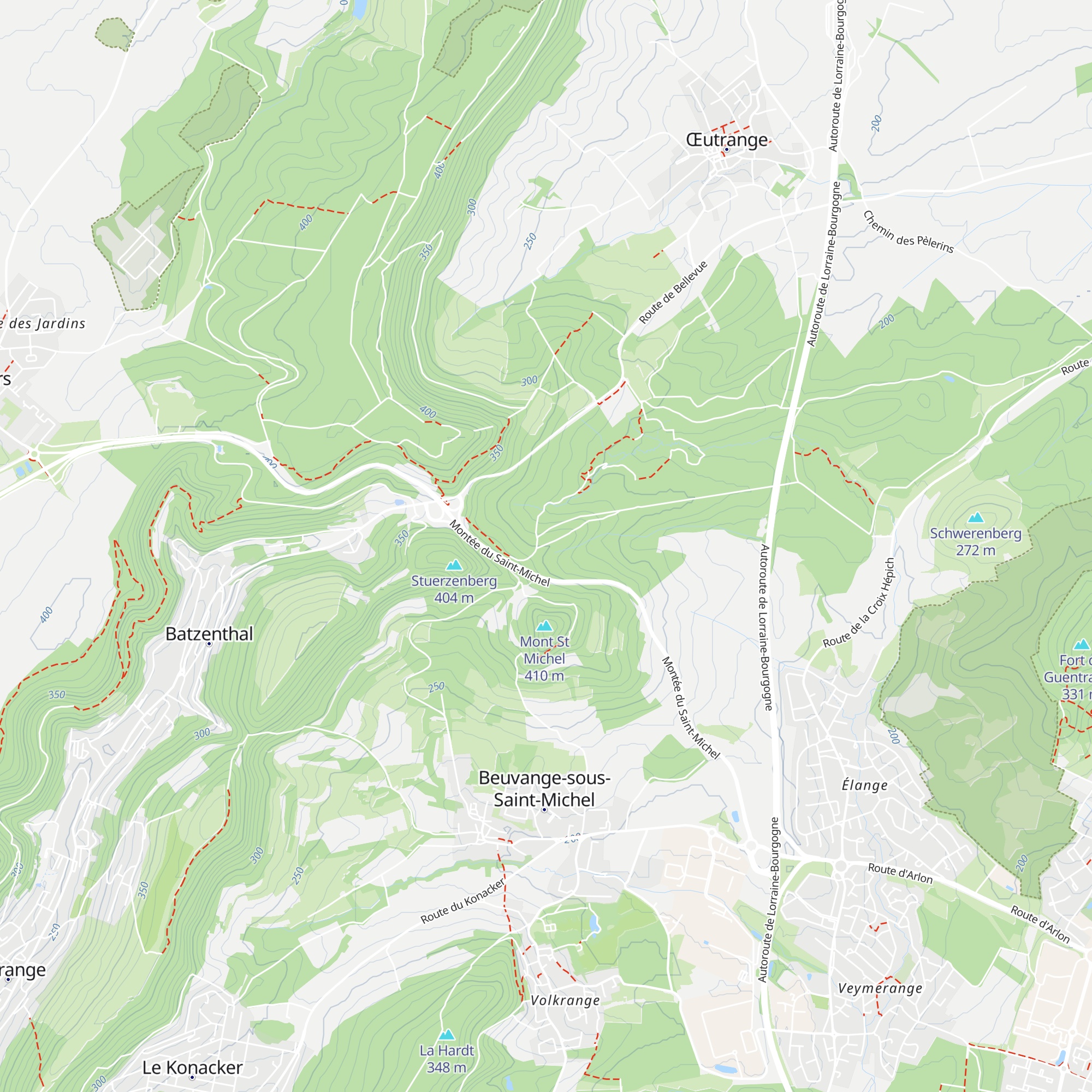 Refuge Club Vosgien map