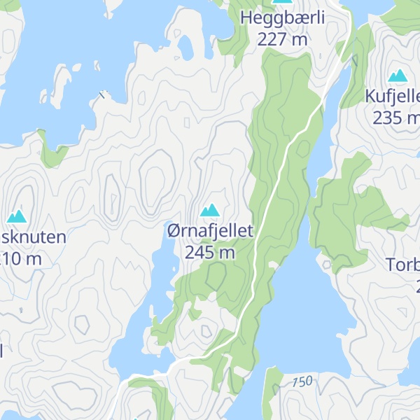 Map of Ørnafjellet