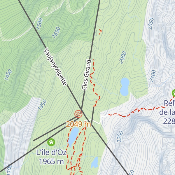 Map of Chalet de l'alpage de l'apette