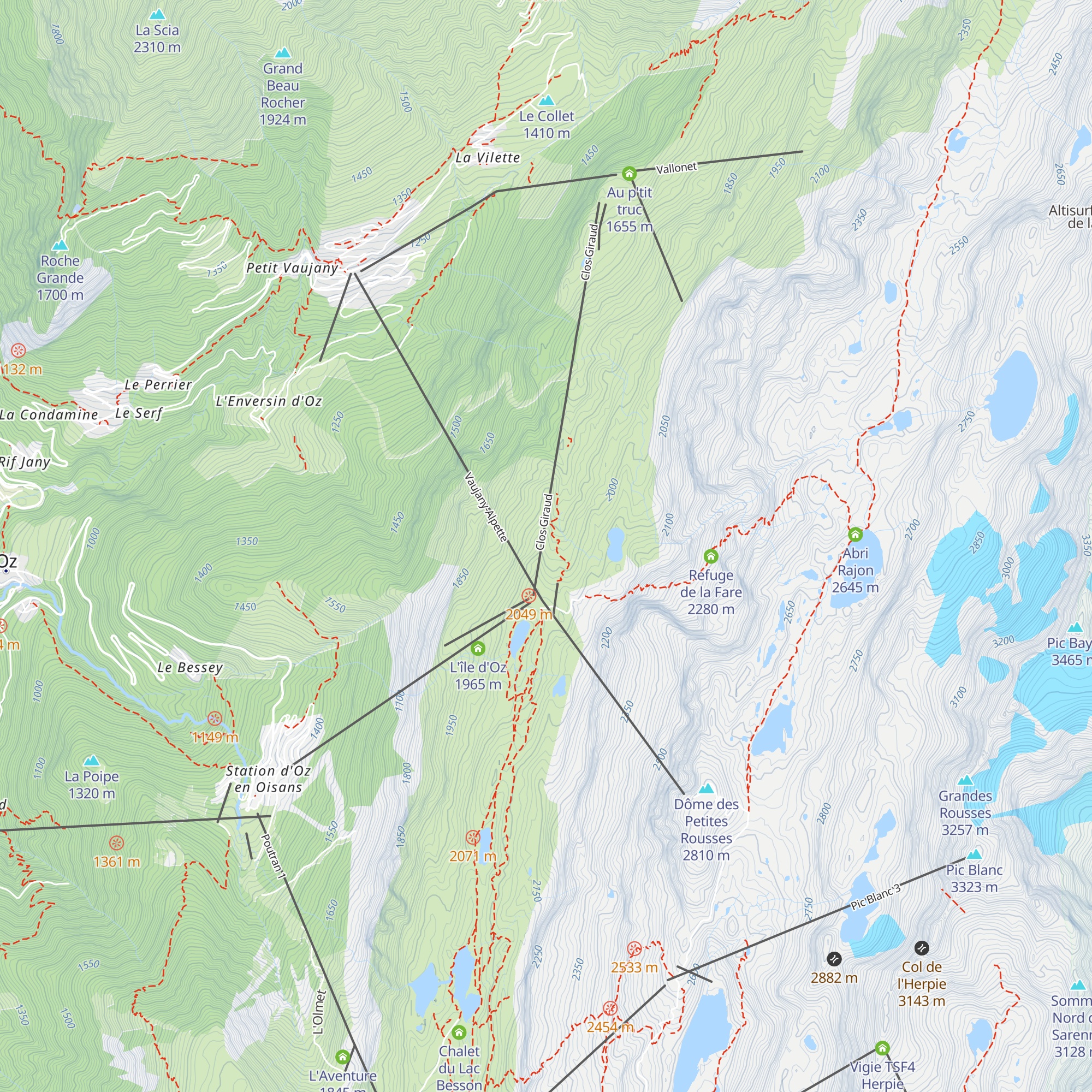 Chalet de l'alpage de l'apette map
