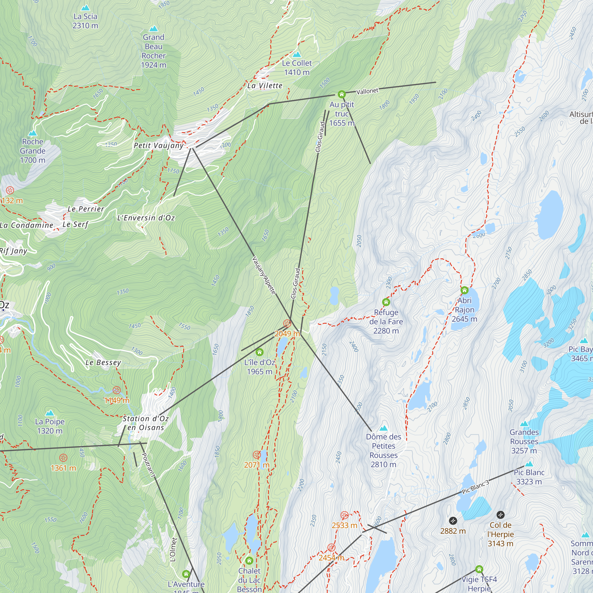 Chalet de l'alpage de l'apette map