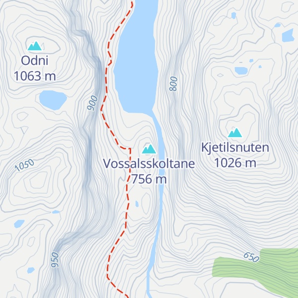 Map of Vossalsskoltane