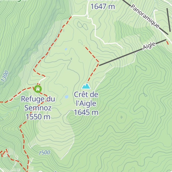 Map of Crêt de l'Aigle