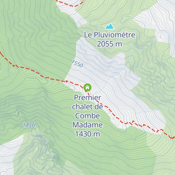 Map of Premier chalet de Combe Madame