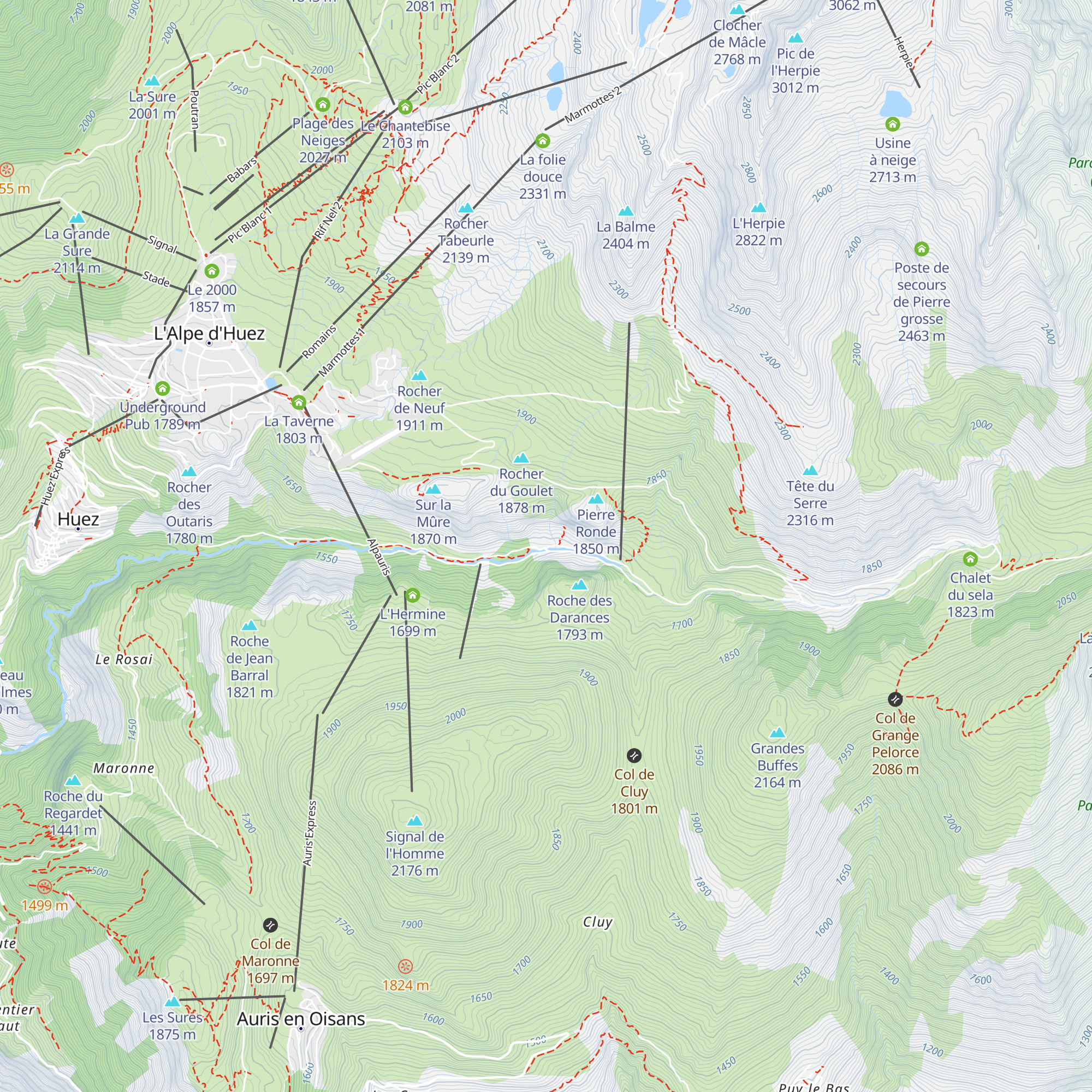 La Combe Haute map