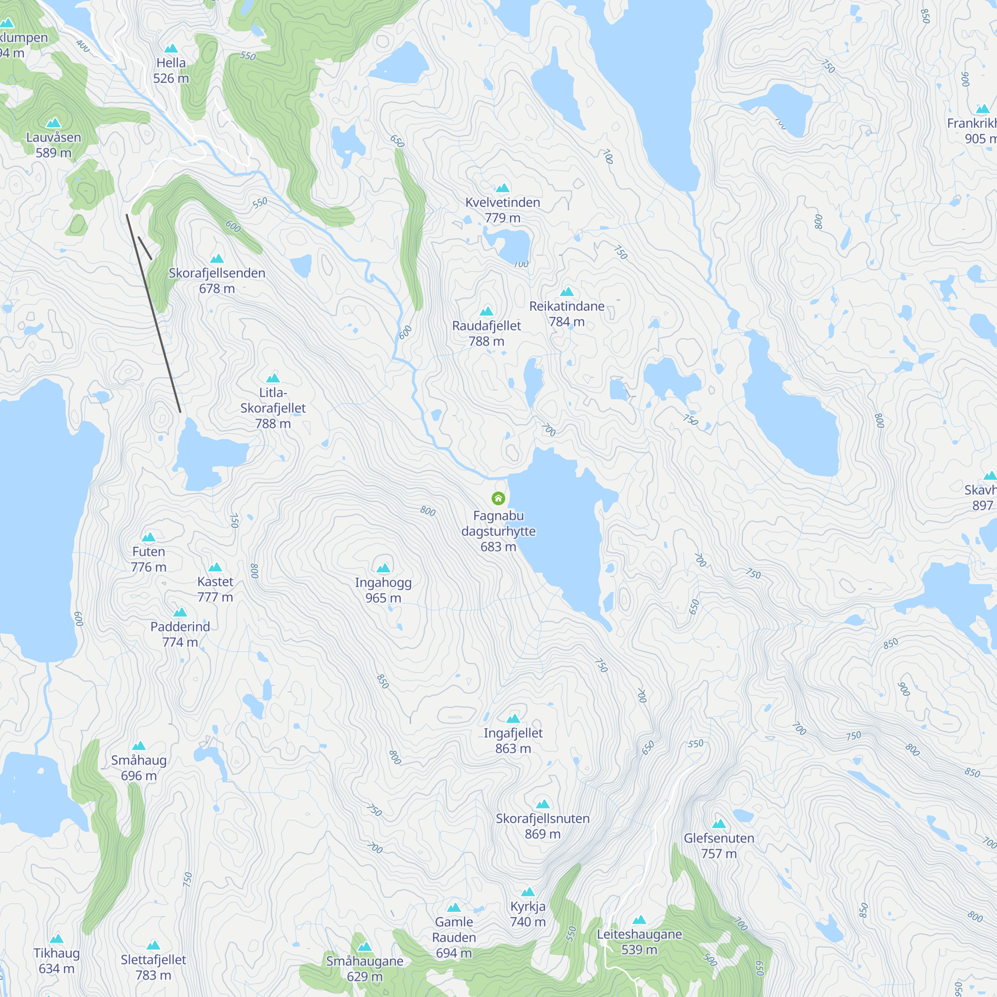 Fagnabu dagsturhytte map
