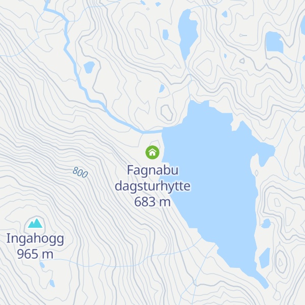 Map of Fagnabu dagsturhytte