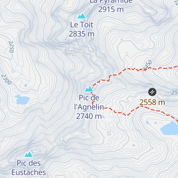 Map of Pic de l'Agnelin