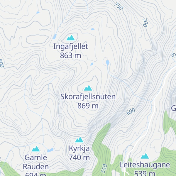 Map of Skorafjellsnuten