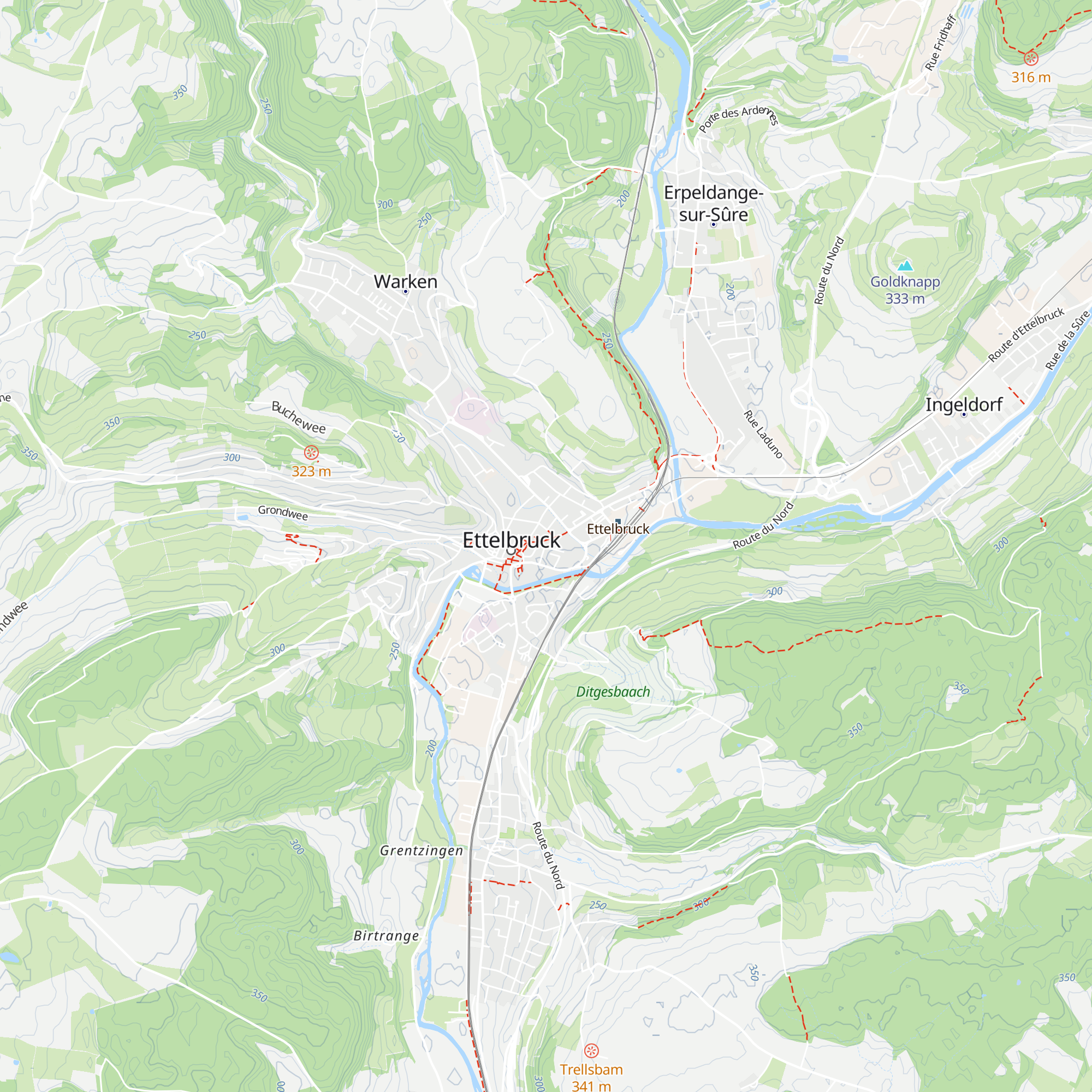 Tourist Office Ettelbruck map