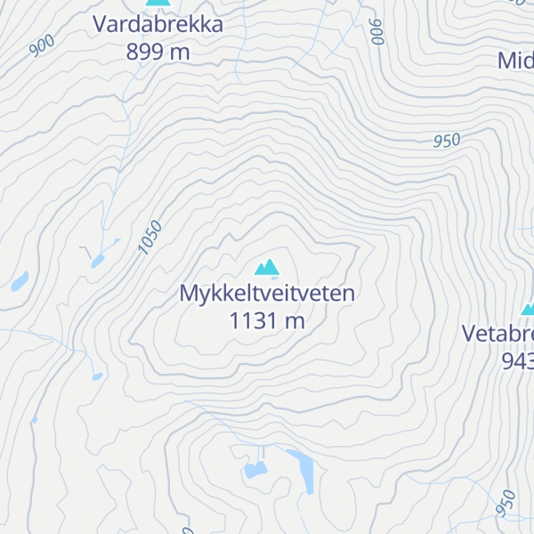 Map of Mykkeltveitveten