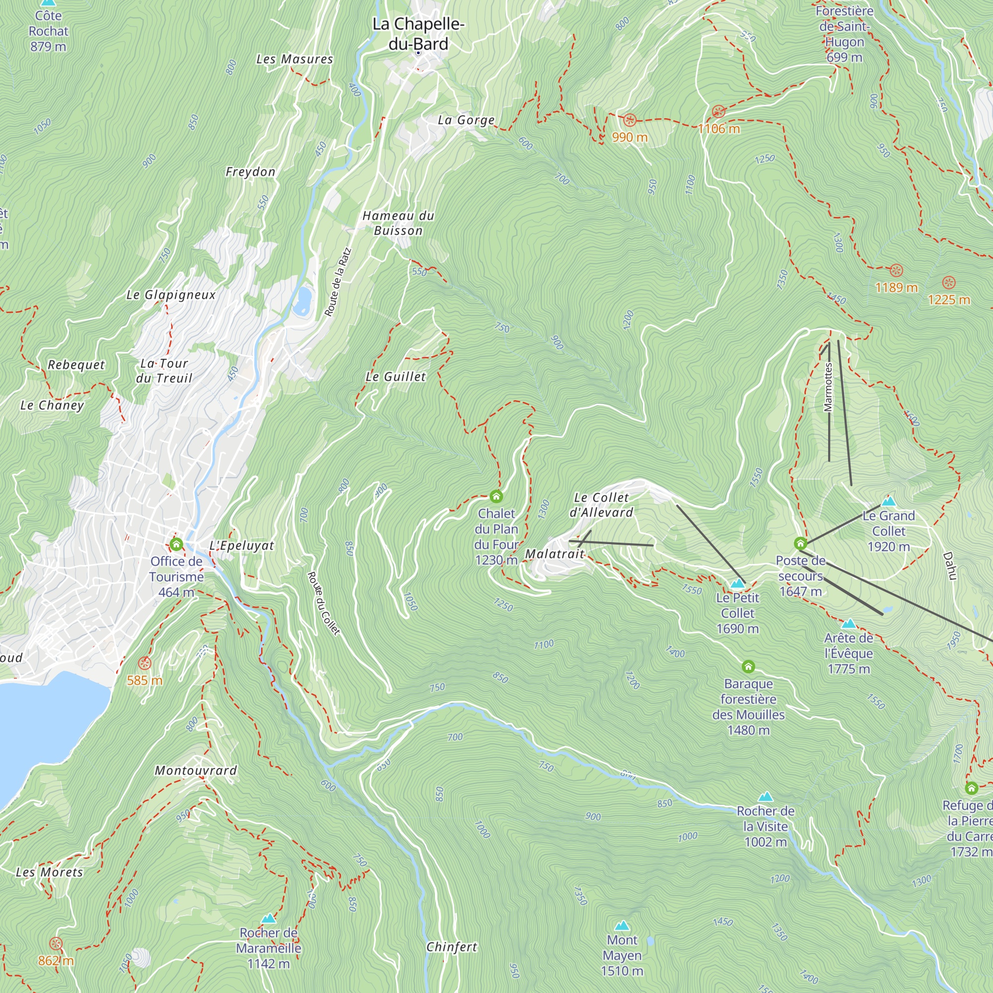 Chalet du Plan du Four map
