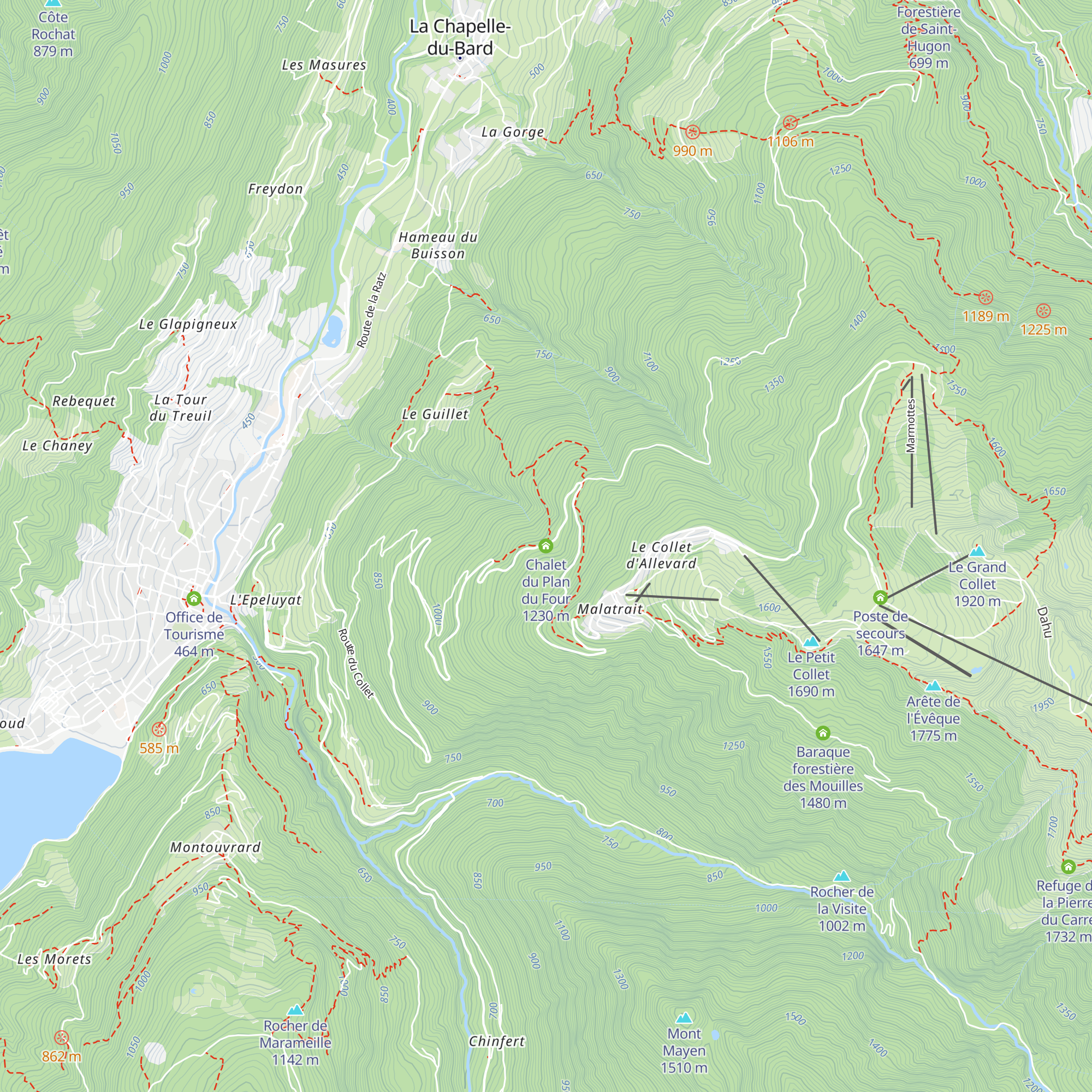 Chalet du Plan du Four map