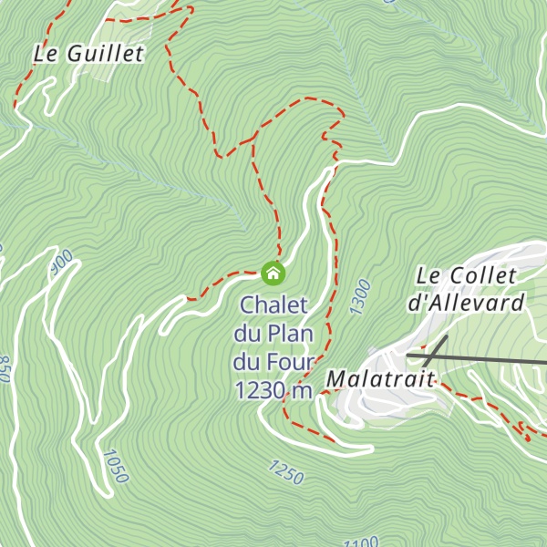 Map of Chalet du Plan du Four