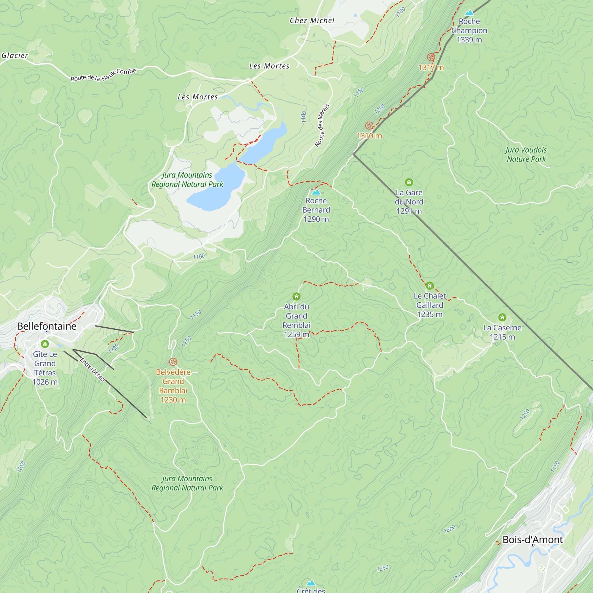 Abri du Grand Remblai map