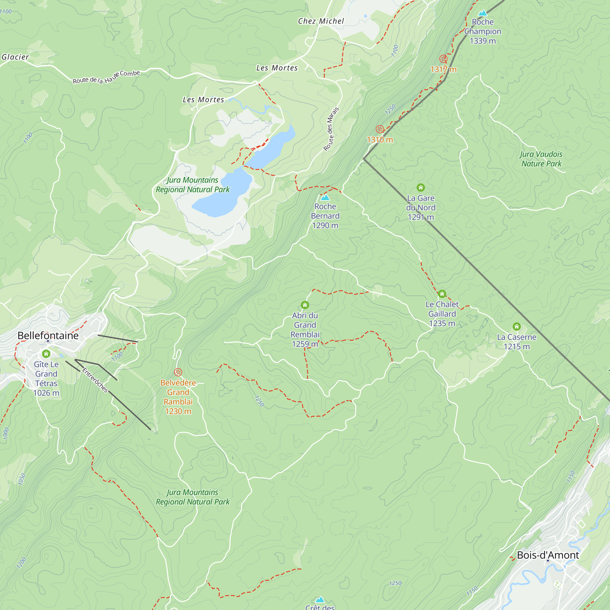 Abri du Grand Remblai map