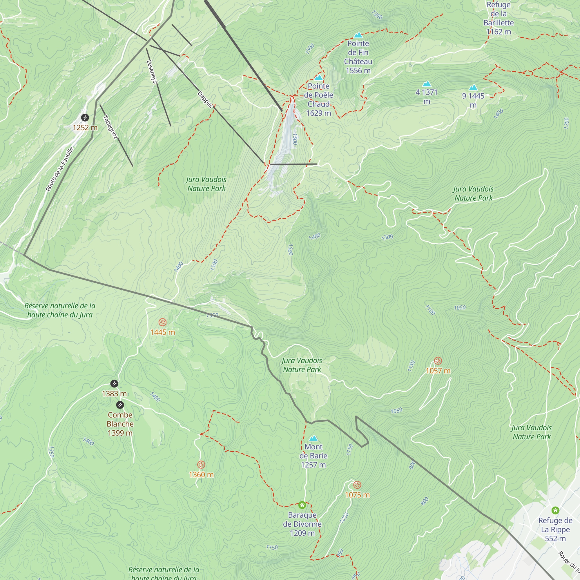 Les Potraux map