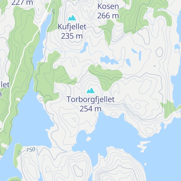 Map of Torborgfjellet