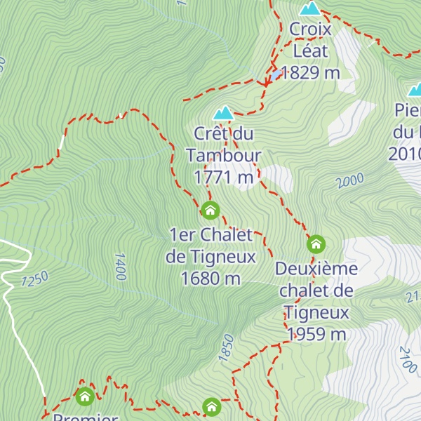 Map of 1er Chalet de Tigneux
