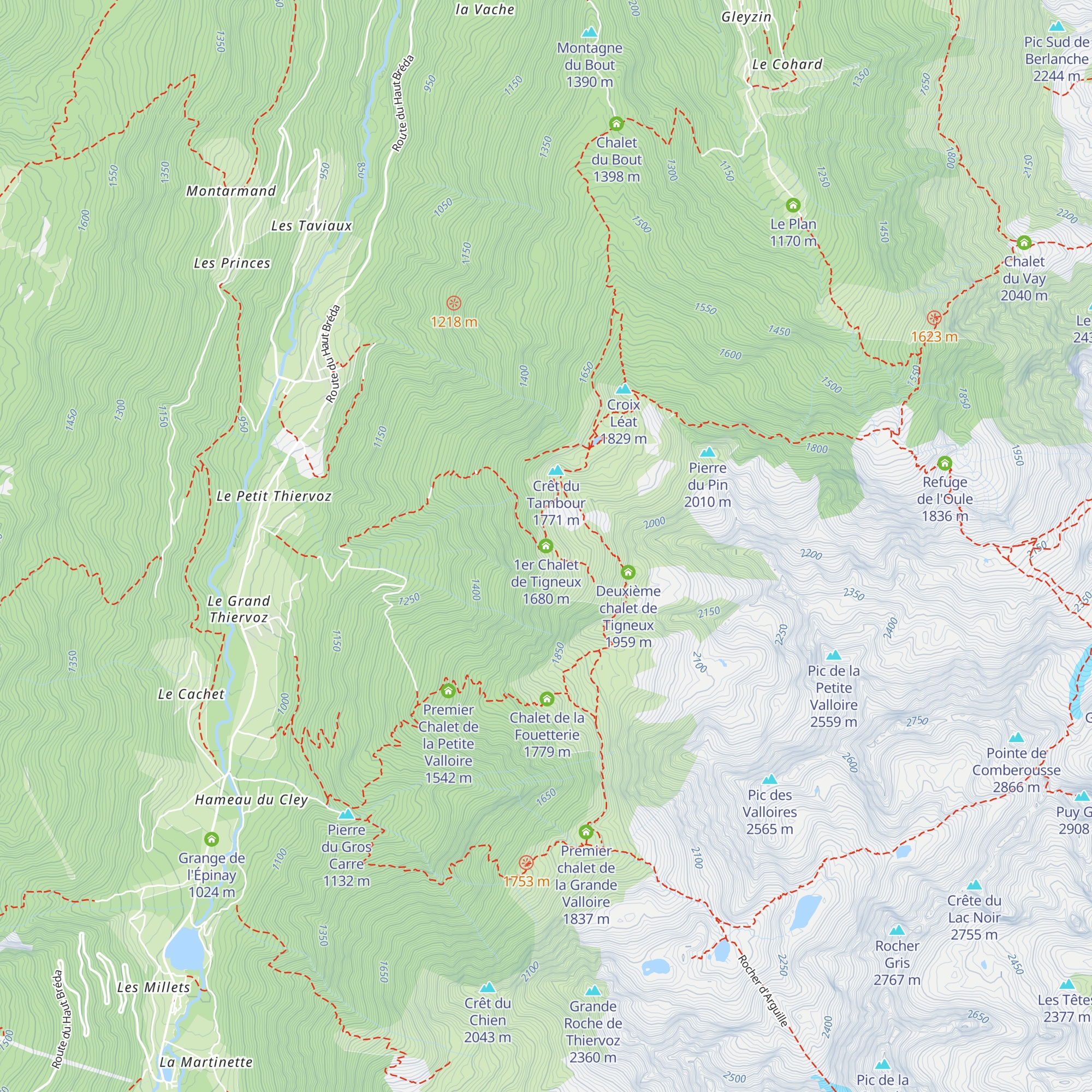 1er Chalet de Tigneux map