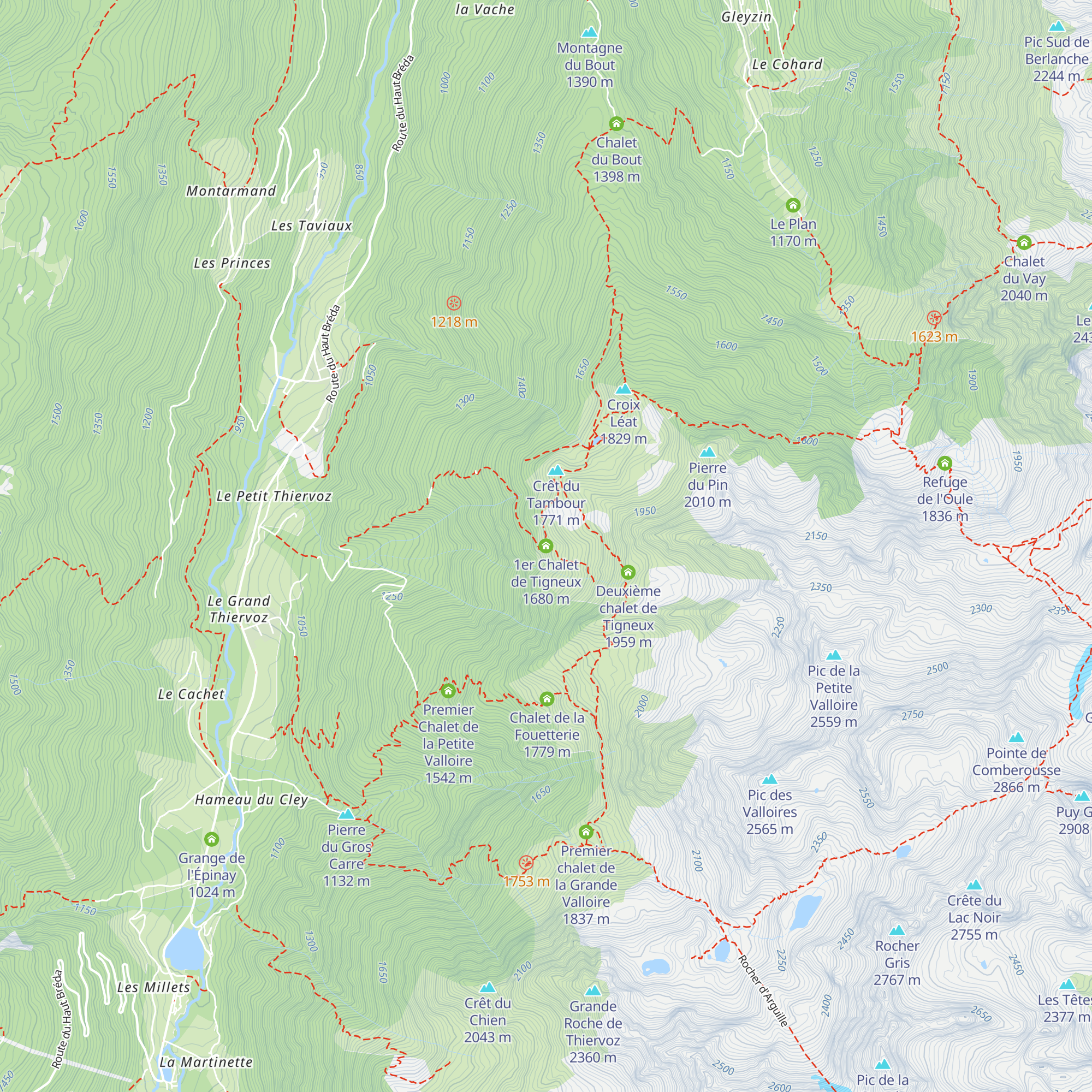 1er Chalet de Tigneux map