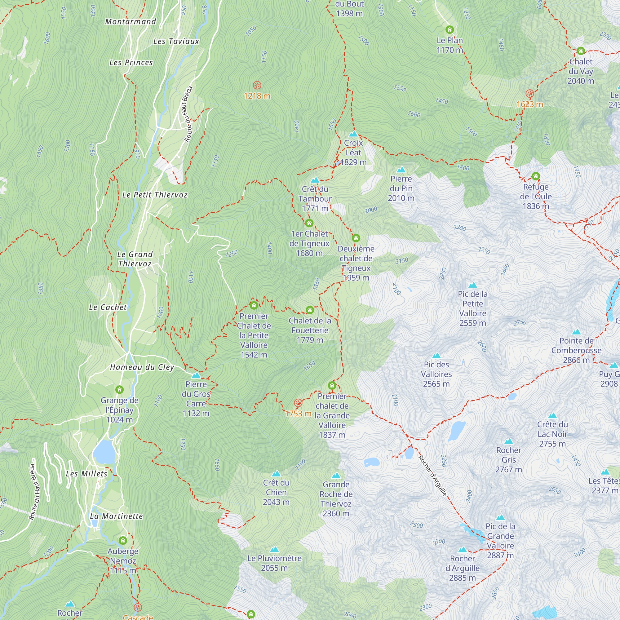 Chalet de la Fouetterie map