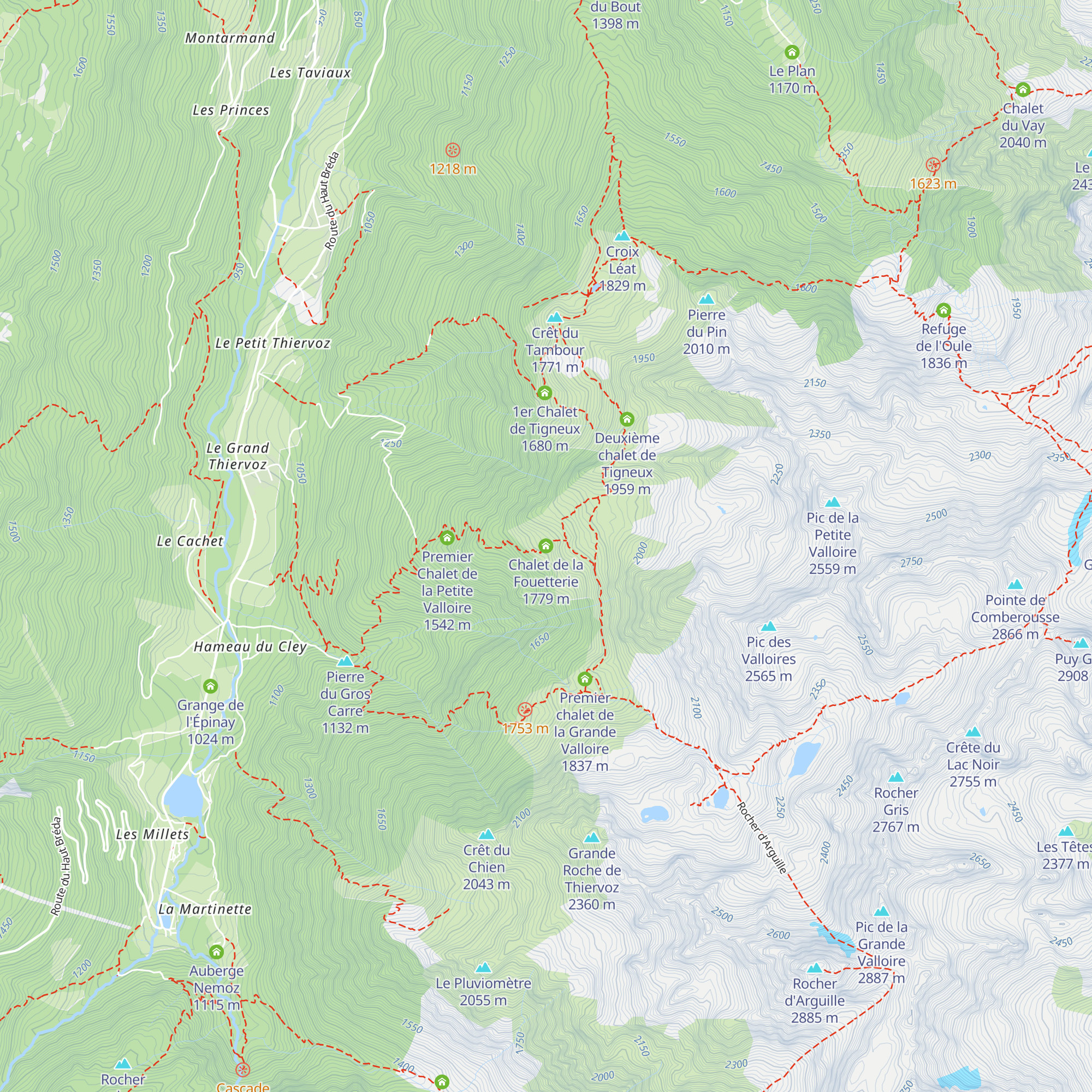 Chalet de la Fouetterie map