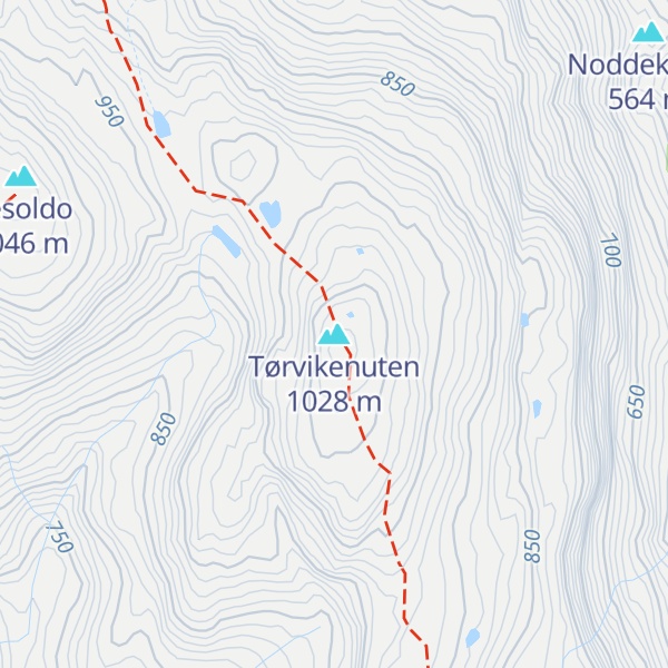 Map of Tørvikenuten